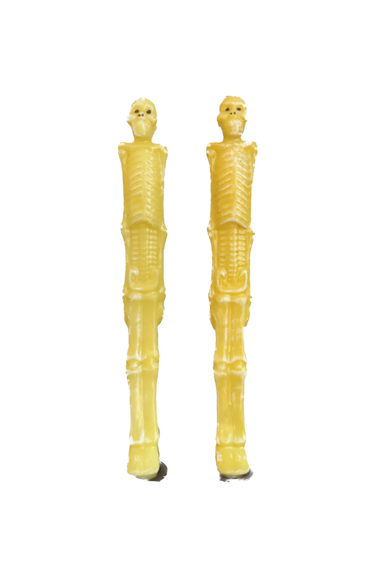 Vintage Skeleton Taper Candles
