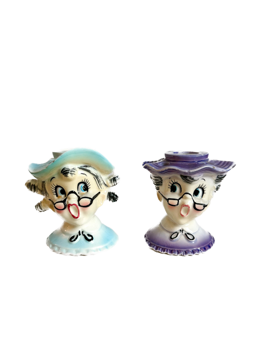 Vintage Holt Howard "Lil Ol Lace" Candle Holders